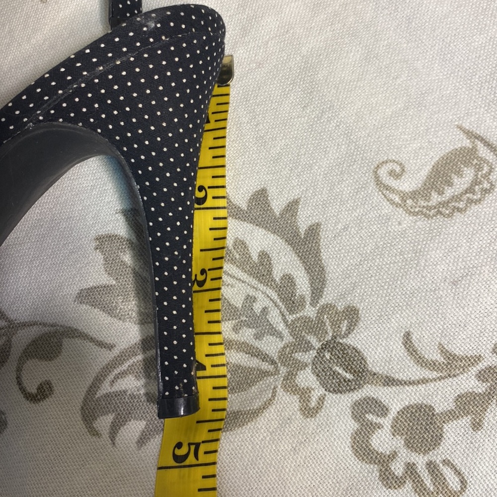 Anna Marino backless Black and white polkadot heels size 8 1/2 - Picture 13 of 14